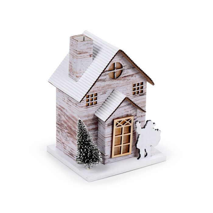 Silver Birch Christmas House LED Decoration