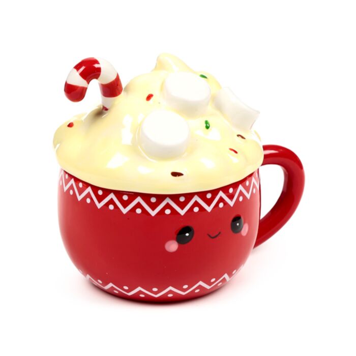 Hot Chocolate Foodiemals Ceramic Lidded Mug
