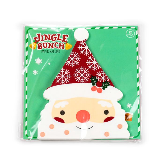 Christmas Santa Pack of 12 3ply Paper Party Napkins
