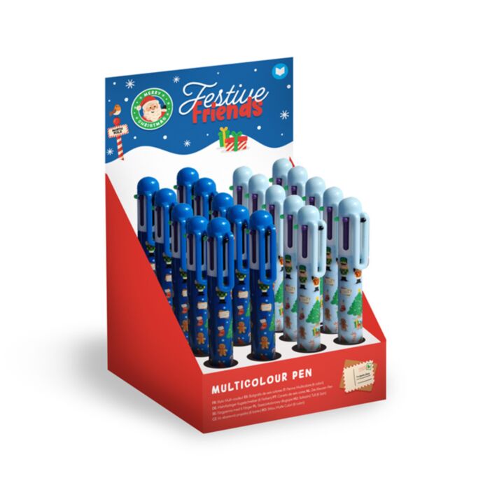Festive Friends Christmas Multi Colour Pen (6 Colours)