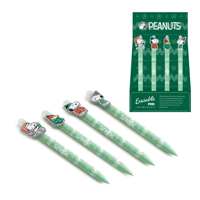 Peanuts Christmas Snoopy & Woodstock Erasable Pen with PVC Topper