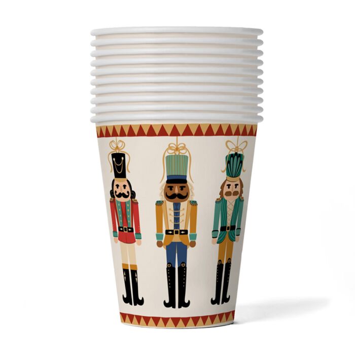 Christmas Nutcracker Set of 10 Paper Cups (9oz)