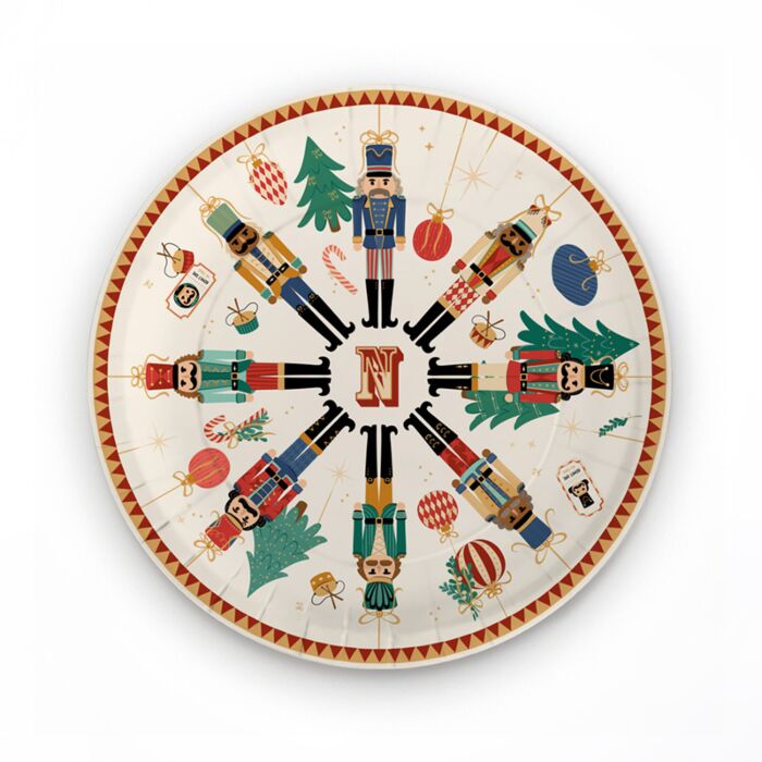 Christmas Nutcracker Set of 10 Paper Plates