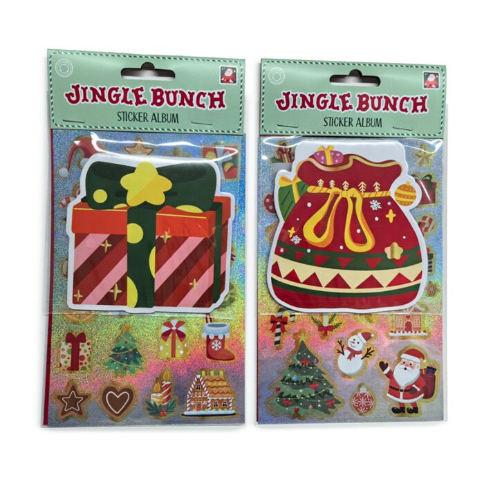 Christmas Jingle Bunch Shaped Sticker Book & Sticker Sheets