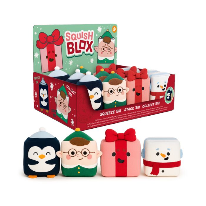 Squish Blox Jingle Bunch Christmas Memory Foam Plush Squeezy Toy