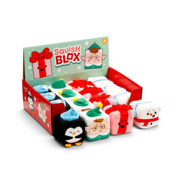 Squish Blox Jingle Bunch Christmas Memory Foam Plush Squeezy Toy