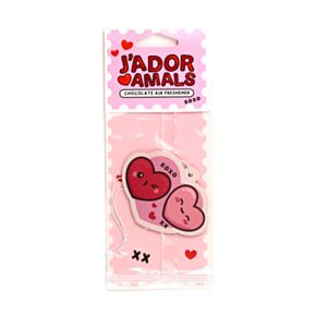 Chocolate J'Adoramals Double Heart Air Freshener