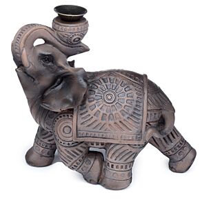 Peace of the East Wood Effect Elephant Backflow Incense Burner Peace of the East Wood Effect Elephant Backflow Incense Burner
