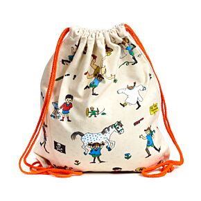 Pippi Longstocking Canvas Drawstring Bag