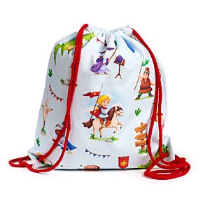 Knights & Dragons Canvas Drawstring Bag Knights & Dragons Canvas Drawstring Bag