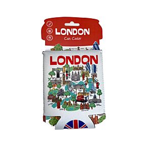 London Souvenir Neoprene Can Cooler Sleeve London Souvenir Neoprene Can Cooler Sleeve