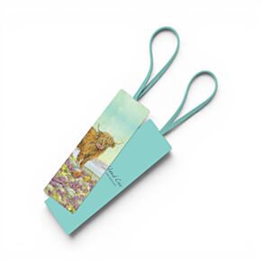 Jan Pashley Highland Coo Cow Bookmark with Elastic Band