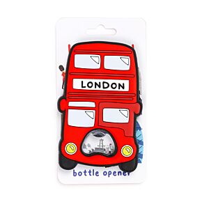 London Souvenir Red London Bus PVC Bottle Opener