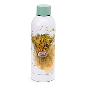 Jan Pashley Highland Coo Cow Hot & Cold Drinks Bottle 530ml Jan Pashley Highland Coo Cow Hot & Cold Drinks Bottle 530ml
