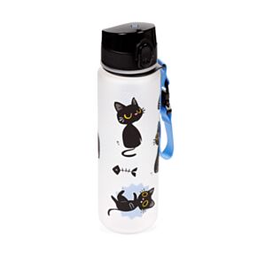 Lucky the Black Cat Pop Top 600ml Shatterproof Bottle