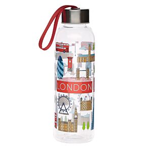 London Icons 500ml Water Bottle with Metallic Lid London Icons 500ml Water Bottle with Metallic Lid
