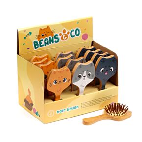 Beans & Co Cats Bamboo Hair Brush