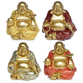 Mini Lucky Glitter Chinese Laughing Buddha 8cm Mini Lucky Glitter Chinese Laughing Buddha 8cm