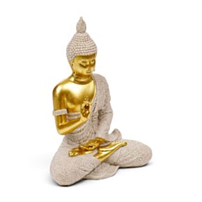 Sandstone & Gold Effect Thai Buddha Meditation