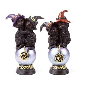 Witches Magical Black Cats Iridescent Pentagram Orb