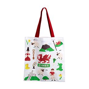 Welsh Dragon Wales (Cymru) Reusable Tote Bag Welsh Dragon Wales (Cymru) Reusable Tote Bag