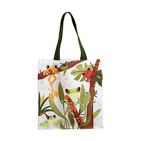 Tropical Tree Frogs Reusable Tote Bag Tropical Tree Frogs Reusable Tote Bag