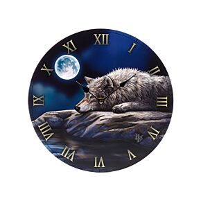 Lisa Parker Quiet Reflection Wolf Picture Clock
