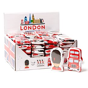 London Icons Compressed Travel Towel London Icons Compressed Travel Towel