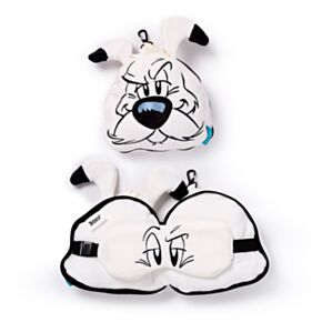 Relaxeazzz Idefix (Dogmatix) Asterix Shaped Plush Travel Pillow & Eye Mask