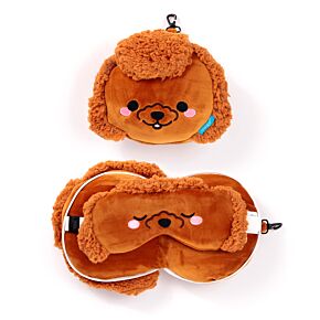 Relaxeazzz Adoramals Gigi the Toy Poodle Plush Travel Pillow & Eye Mask Relaxeazzz Adoramals Gigi the Toy Poodle Plush Travel Pillow & Eye Mask