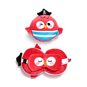 Relaxeazzz Jolly Roger Pirate Bembo the Parrot Travel Pillow & Eye Mask Relaxeazzz Jolly Roger Pirate Bembo the Parrot Travel Pillow & Eye Mask