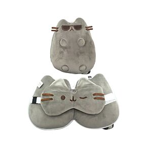 Relaxeazzz Pusheen Cat with Sunglasses Shaped Travel Pillow & Eye Mask Relaxeazzz Pusheen Cat with Sunglasses Shaped Travel Pillow & Eye Mask
