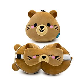 Relaxeazzz Mimi the Marmot Mountain Animal Plush Travel Pillow & Eye Mask Relaxeazzz Mimi the Marmot Mountain Animal Plush Travel Pillow & Eye Mask