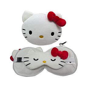 Relaxeazzz Hello Kitty Plush Travel Pillow & Eye Mask Relaxeazzz Hello Kitty Plush Travel Pillow & Eye Mask