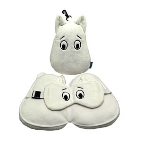 Relaxeazzz Moomin Shaped Plush Travel Pillow & Eye Mask