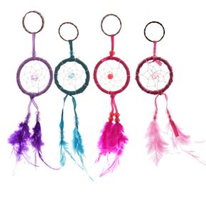 Bright Mini Feather Dreamcatcher Keyring