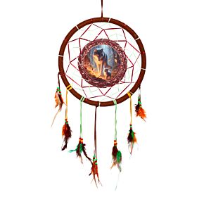 Fairy Dream Wolf & Cub Dreamcatcher 33cm