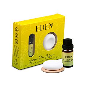 Eden Lemon & Bergamot Gypsum Stone Diffuser & Fragrance Oil Set Eden Lemon & Bergamot Gypsum Stone Diffuser & Fragrance Oil Set