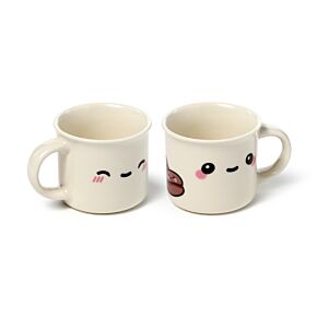 Foodiemals Set of 2 Porcelain Espresso Cups