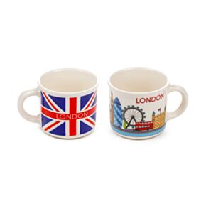 London Icons Set of 2 Porcelain Espresso Cups