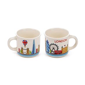 London Icons London Skyline Set of 2 Porcelain Espresso Cups