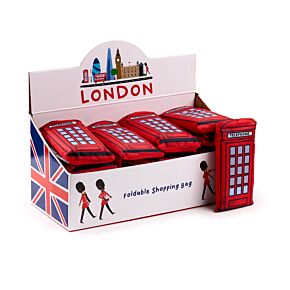 Foldable Reusable Shopping Bag London Icons Red Telephone Box Foldable Reusable Shopping Bag London Icons Red Telephone Box
