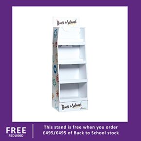 Back to School Essentials 4-Shelf FSDU Display Unit Only