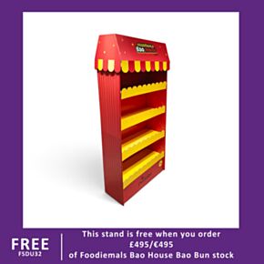 Foodiemals Bao House Bao Bun 4-Shelf FSDU Display Unit