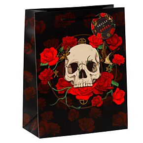 Skulls and Roses Red Roses Gift Bag Large Skulls and Roses Red Roses Gift Bag Large