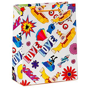 The Beatles Yellow Submarine LOVE Gift Bag Large The Beatles Yellow Submarine LOVE Gift Bag Large