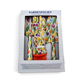 Tulips 3 Piece Trowel, Fork & Gloves Gardening Gift Set