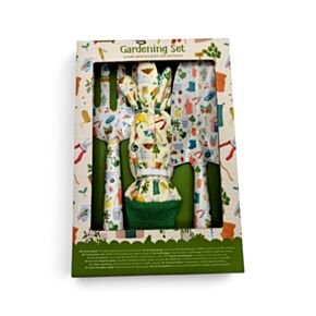 In the Garden 3 Piece Trowel, Fork & Gloves Gardening Gift Set