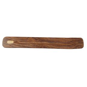 Mango Wood Ashcatcher Incense Stick Burner with Pale Wood Inlay