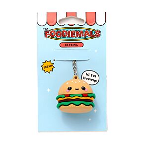 Hammy the Burger Foodiemals 3D PVC Keyring Hammy the Burger Foodiemals 3D PVC Keyring